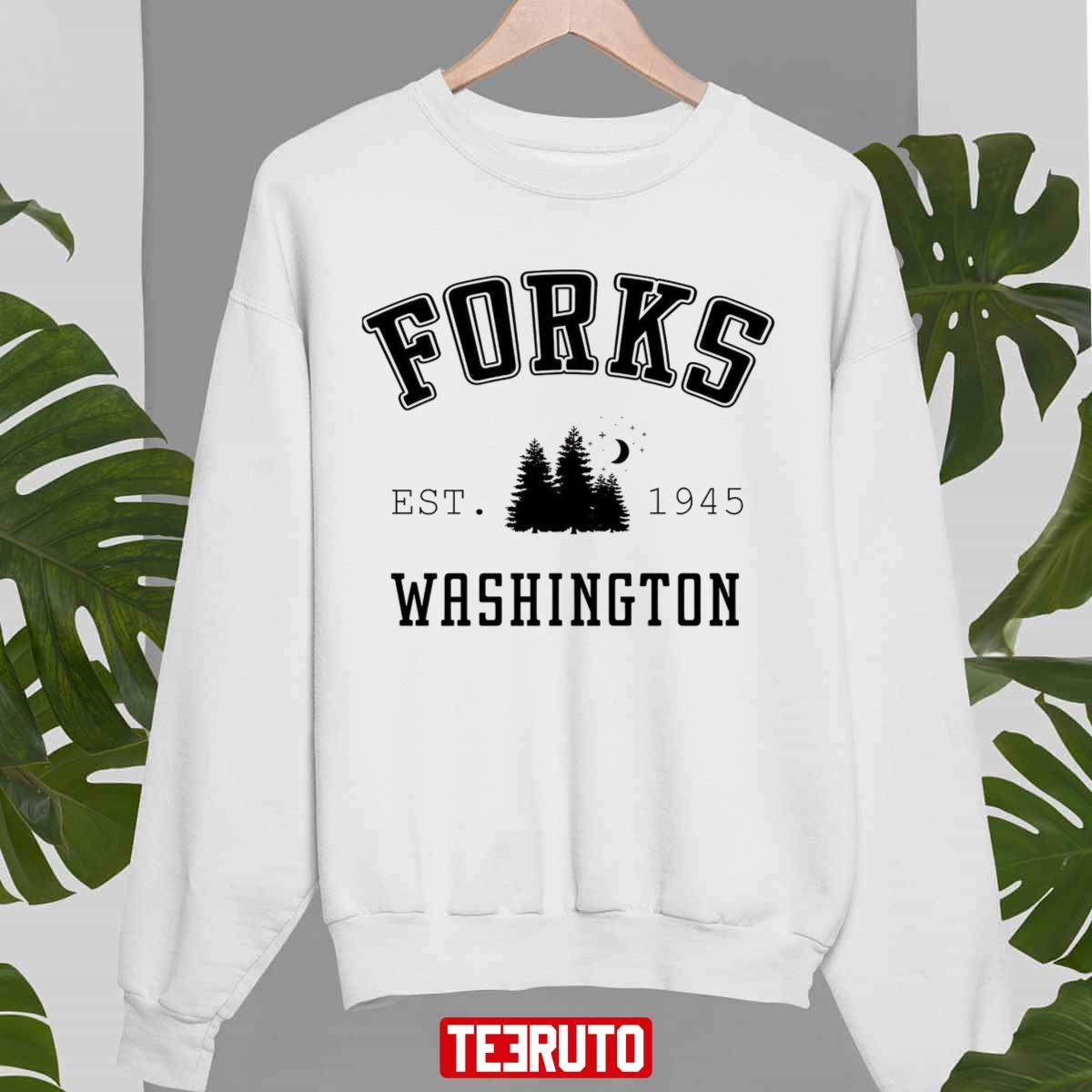 Twilight Forks Washington Est 1945 Unisex T-Shirt - Teeruto