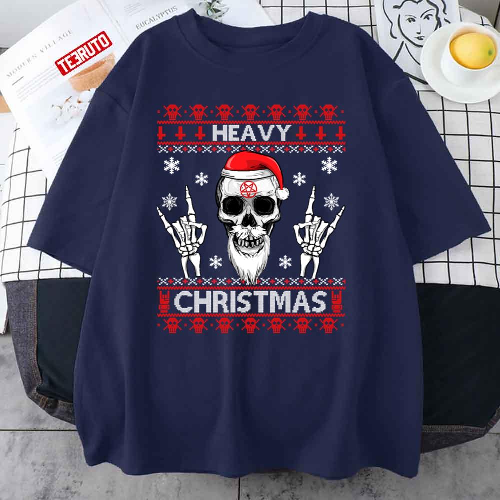 Ugly Christmas Heavy Death Metal Rock Santa Unisex Sweatshirt T-Shirt