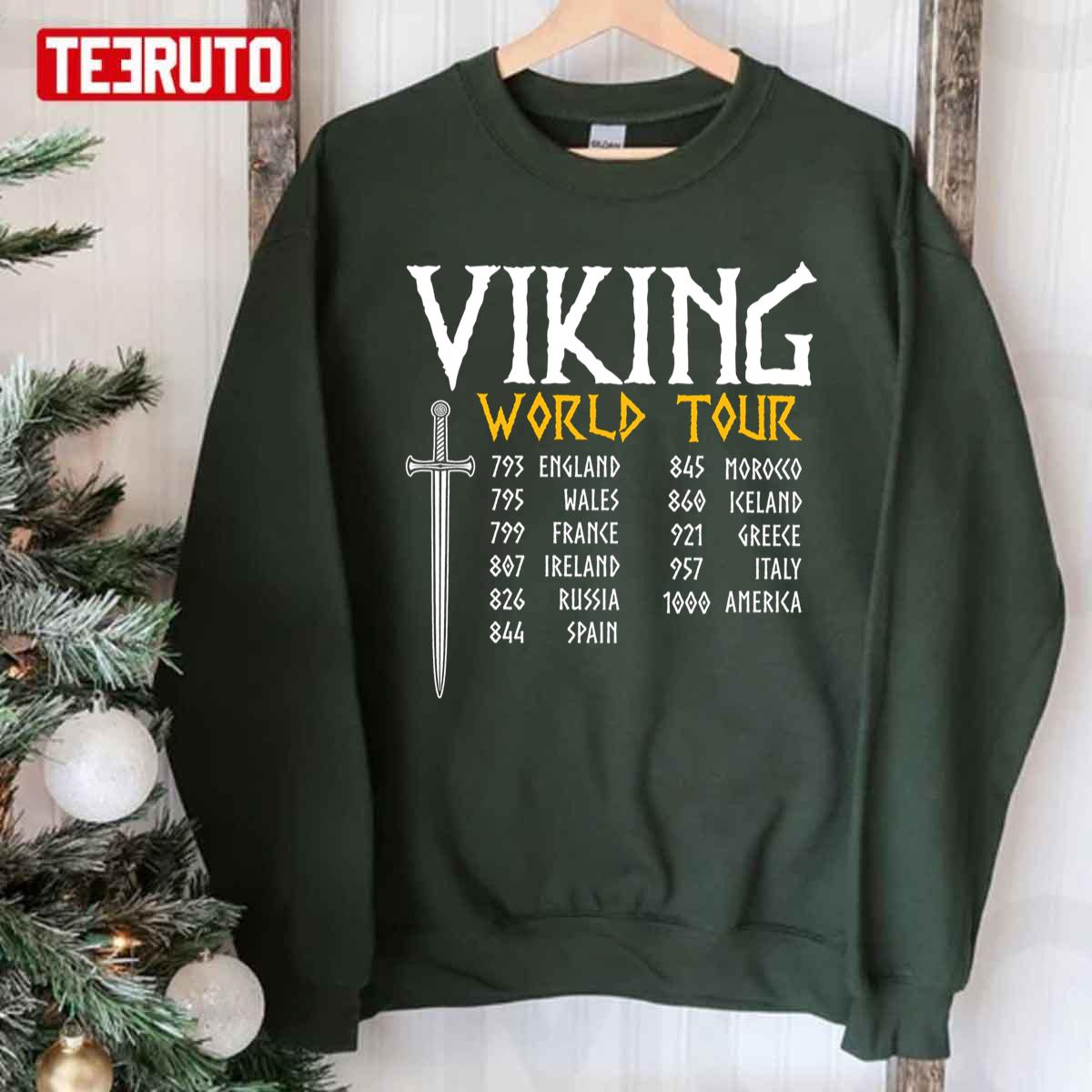 Viking World Tour Funny Norse Mythology Unisex Sweatshirt