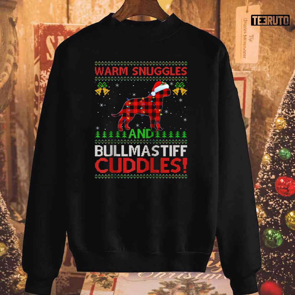 Warm Snuggles And Cuddles Ugly Bullmastiff Christmas Unisex Sweatshirt