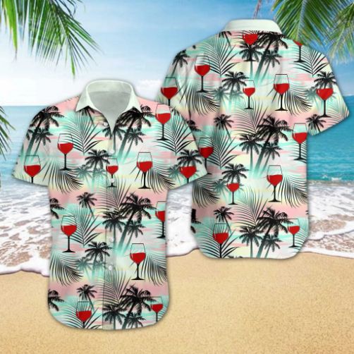 Wine Tropical Hawaii Aloha Shirt
