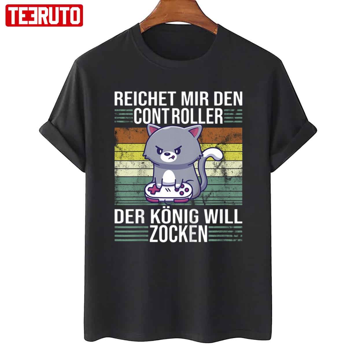 Zocken Reichet Mir Den Controller Konig PS5 Console Unisex T-Shirt