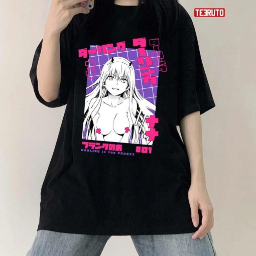 Anime Zero Two Waifu Censored Unisex T-Shirt