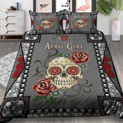 April Girl Skull Eye Rose Bedding Set