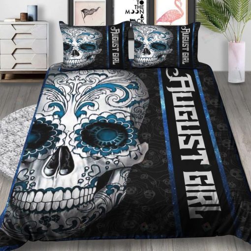 August Girl Tattoos Skull Bedding Set