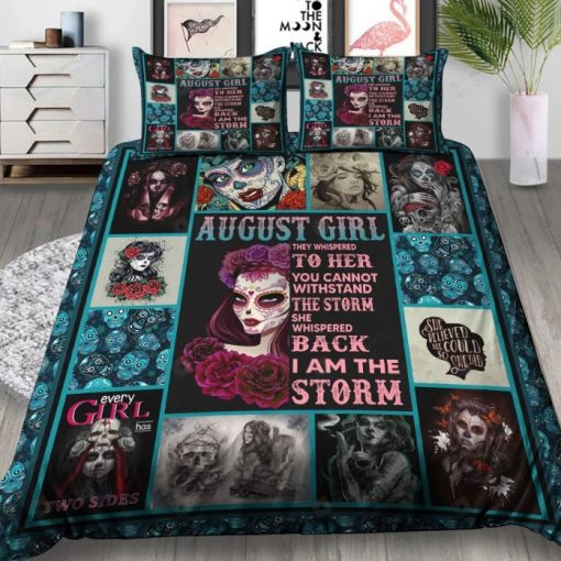 August Sugar Skull Girl The Storm Bedding Set