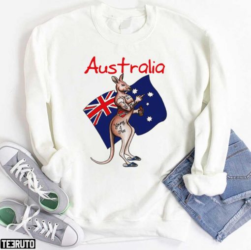 Australia Flag Kangaroo Unisex T-Shirt