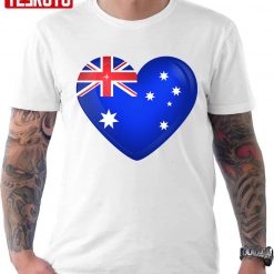 Australian Flag Heart I Love Australia Unisex T-Shirt