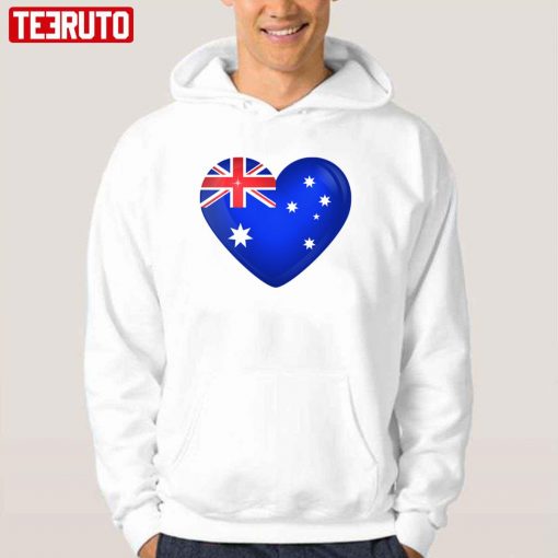 Australian Flag Heart I Love Australia Unisex T-Shirt