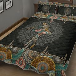 Ballet Dance Mandala Quilt Bedding Set