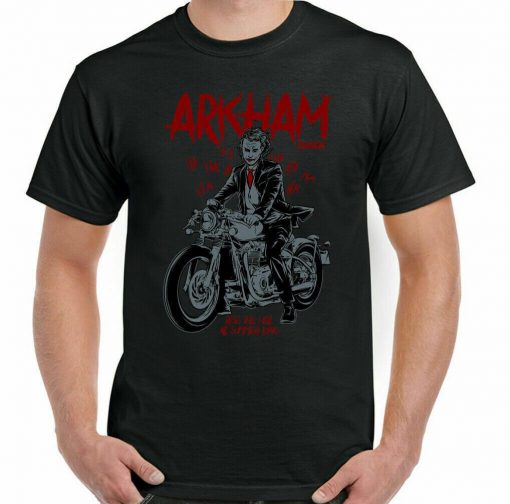 Batman Biker Motorcycle Bike Funny Movie The Joker Arkham Unisex T-Shirt