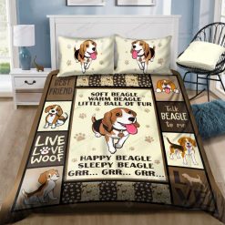 Beagle Live Love Woof Bedding Set