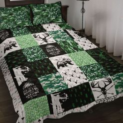 Bear And Deer Camo Hunting Quilt Bedding Set