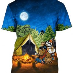 Bear And Panda Camping 3d T Shirt