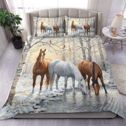 Beautiful Horse In The Winter Bedding Set