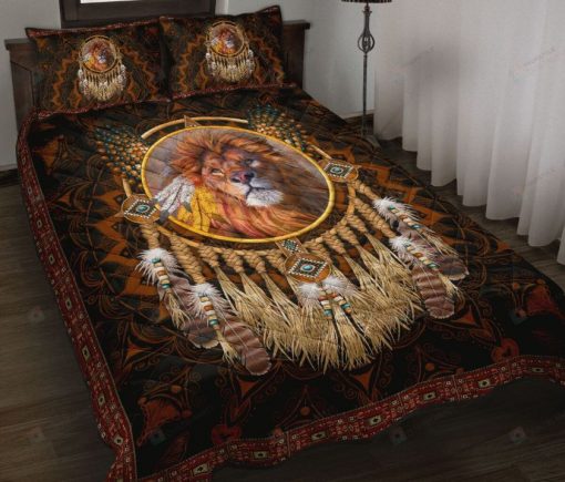 Beautiful Lion King Native American Quilt Bedding Set