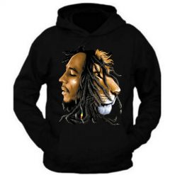 Bob Marley Smoking Joint Rasta One Love Lion Zion Hoodie