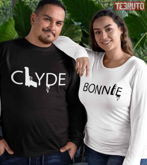 Bonnie and Clyde Valentine Matching Couple Sweatshirt