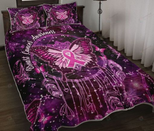 Breast Cancer Awareness Dreamcatcher Quilt Bedding Set