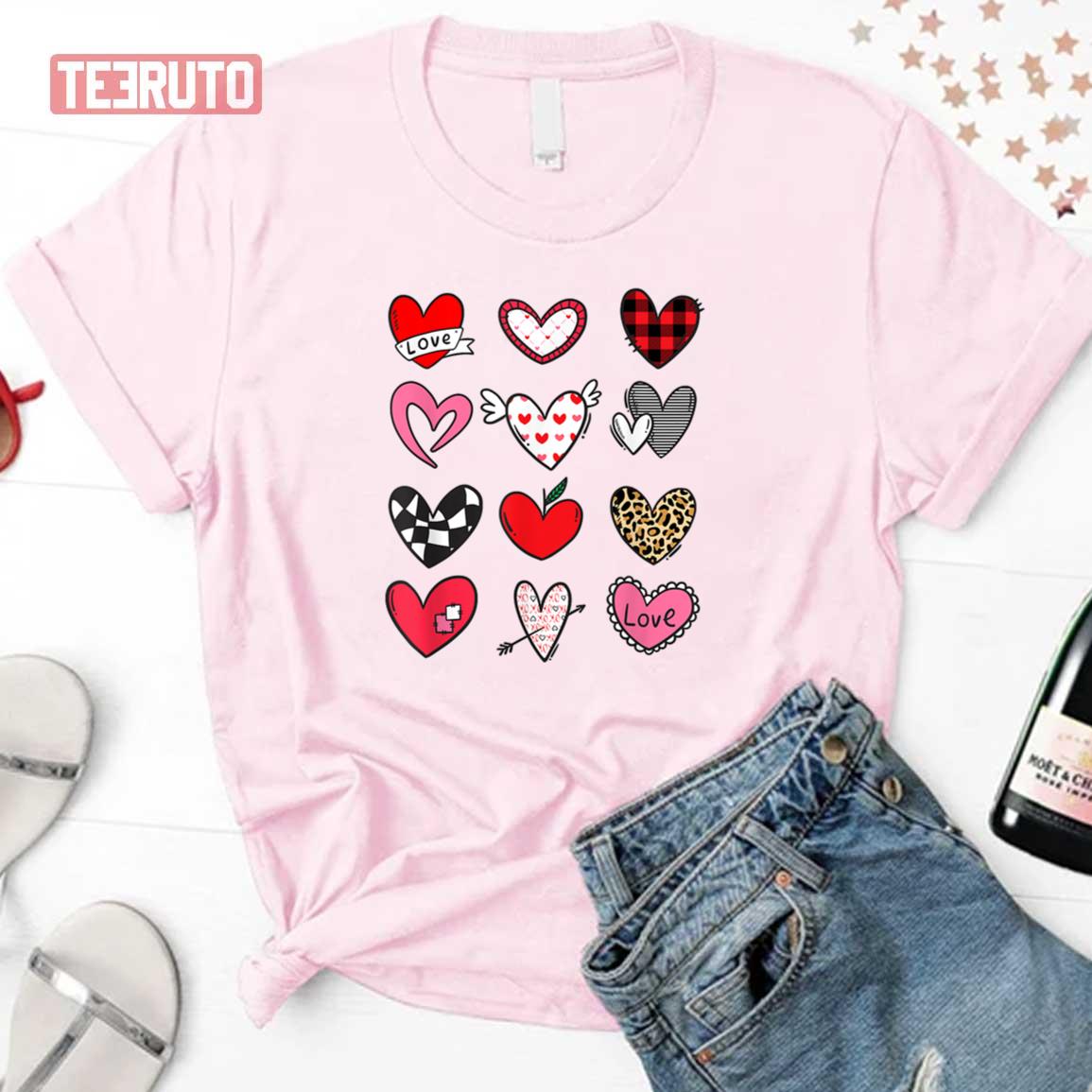 Buffalo Plaid Valentine Leopard Hearts Unisex Sweatshirt