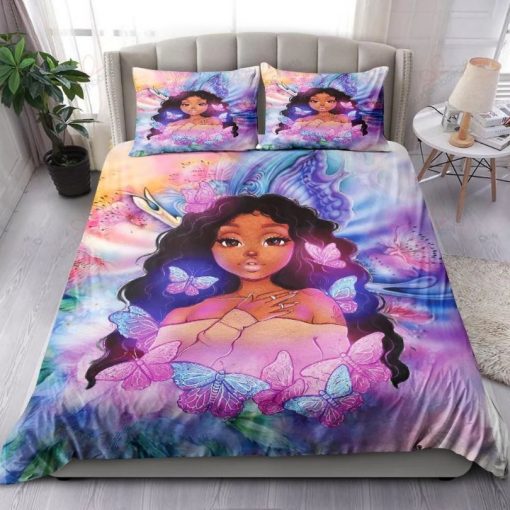 Butterfly African Girl Bedding Set