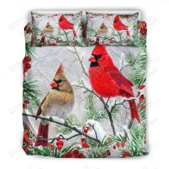 Cardinal In The Winter Bedding Set