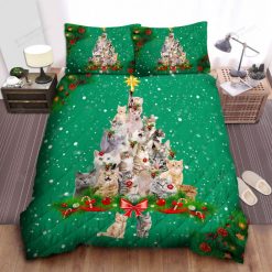 Cat Christmas Style Quilt Bedding Set