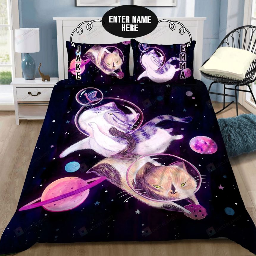 Cat Outer Space Bedding Set