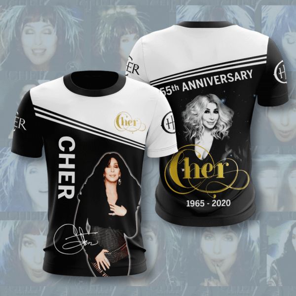 Cher 55th Anniversary 1965 2020 Signature Custom Shirt Gift For Fan 3d T Shirt