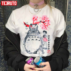 Cherry Blossom My Neighbor Totoro Satsuki Mei Unisex T-Shirt