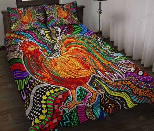 Chicken Colorful Style Quilt Bedding Set