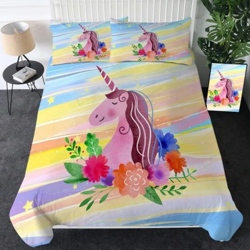 Colorful Unicorn Bedding Set