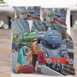 Cool Family By Train Bedding Set