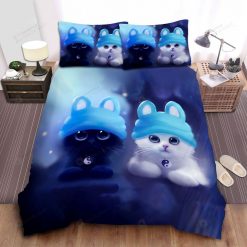 Cute Cartoon Tai Chi Cats Bedding Set