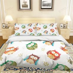 Cute Owl Pattern Bedding Set