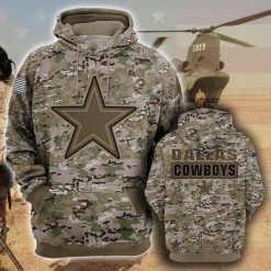 Dallas Cowboys Camouflage Pattern 3d Hoodie