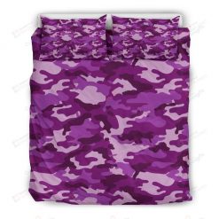 Dark Purple Camouflage Bedding Set
