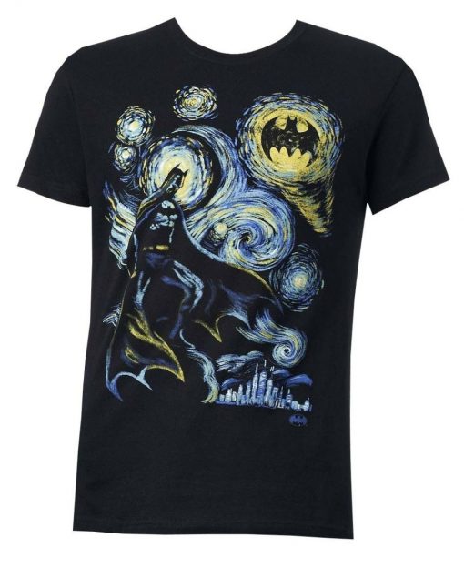 Dc Comics Batman Starry Night Black Unisex T-Shirt