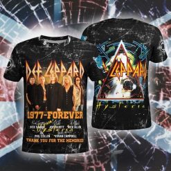 Def Leppard 1977 Forever Thank You For The Memories 3d T Shirt