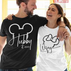 Disney Mickey Minnie Mouse Valentine Matching Hubby And Wifey Couple T-Shirt