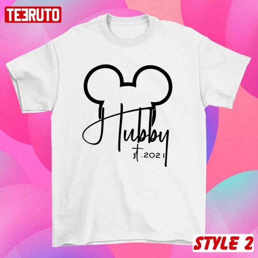 Disney Mickey Minnie Mouse Valentine Matching Hubby And Wifey Couple T-Shirt