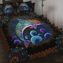 Dolphin – Mandala Quilt Bedding Set