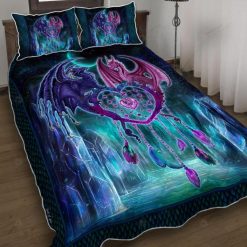 Dragon Couple Dreamcatcher Quilt Bedding Set