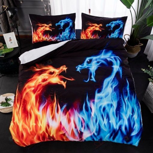 Dragon Fire And Water Bedding Set