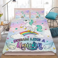 Dream Like A Unicorn Quilt Bedding Set