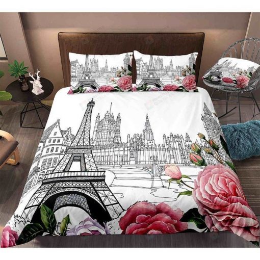 Eiffel Tower Landscape Bedding Set