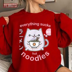 Everything Sucks But Noodle Pastel Goth Ramen Cat Unisex Sweatshirt
