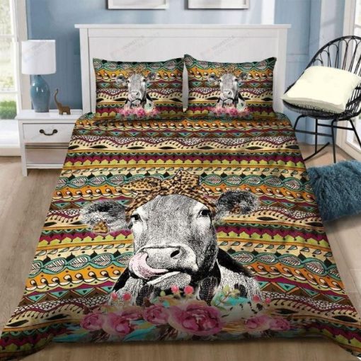 Farmer Cow Flower Bedding Set