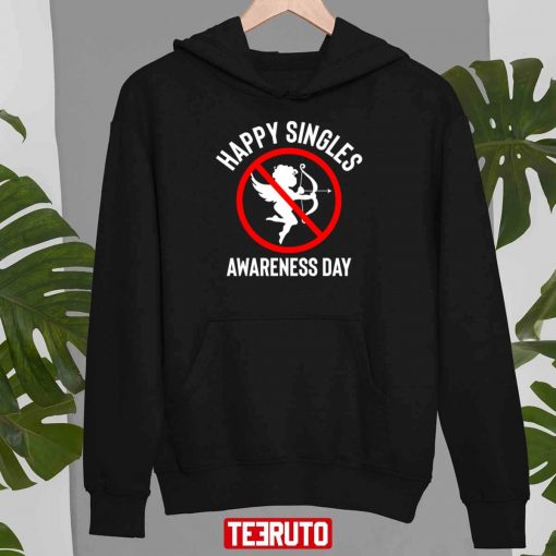 Funny Happy Singles Awareness Day Anti Valentine’s Cupid Unisex T-Shirt