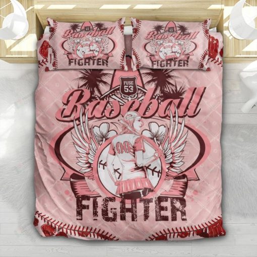 Girl Baseball Fighter Bedding Set